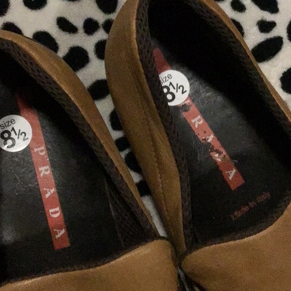 Prada Tan Brown Buckle Leather Loafer 8.5 Made in Italy - Picture 3 of 9